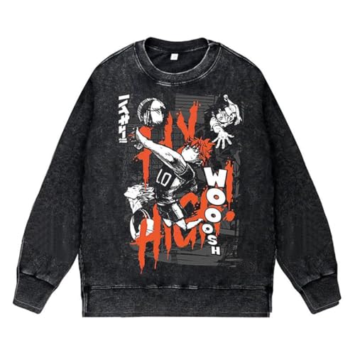 Youxy Shoyo Hinata/Tobio Kageyama Anime Lange Ärmel Kleidung Unisex Alter-Stil Langarm Tshirt Jugendliche Fashion Freizeit Streetwear von Youxy