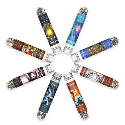 Mini-Puzzles für Erwachsene, 234 Teile (8 Packungen), Reagenzglas-Puzzle, Anspruchsvolles Mikro-Puzzle, Schwierig, Winzig, Heimdekoration, Unterhaltung von Yove Bzvst