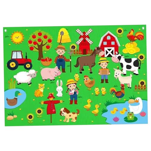 Yoyakie Filzgeschichten für Kleinkinder, Farm-Story-Board mit Farm-Thema 41 x 29 Zoll pädagogisch fantasievoll Yoyakie Filzgeschichten für Kleinkinder, Farm-Story-Board mit Farm-Thema 41 x 29 Zoll pädagogisch fantasievoll von Yoyakie