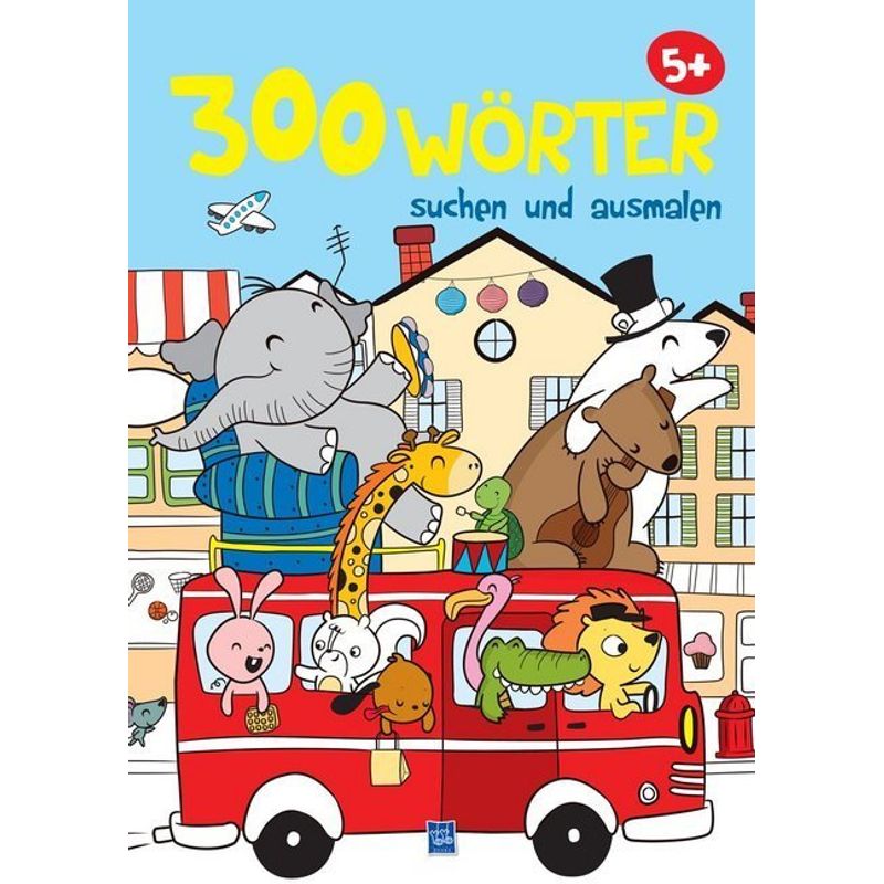 300 Wörter suchen und ausmalen - Busfahren von Yoyo Books