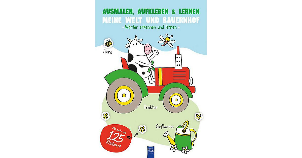 Buch - Ausmalen, Aufkleben & Lernen - Meine Welt und Bauernhof von Yoyo Books