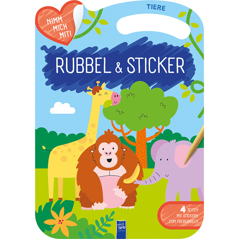 Rubbel & Sticker - Tiere von Yoyo Books