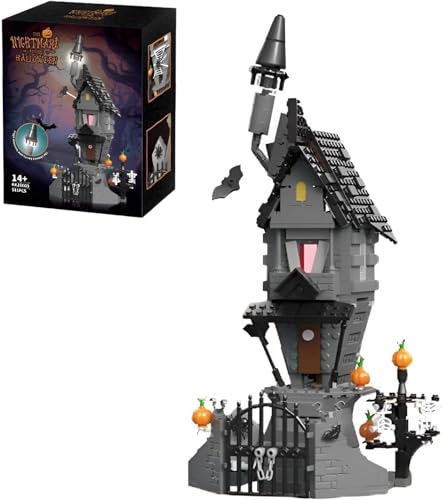Halloween Spukhaus Bausteine Bausatz, 581 Teile Horror Schloss Baustein Set, Spukhaus Bauklötze Kit, Horrorhaus Modular Haus Modell für Kinder Erwachsene Filmfans, Halloween Dekorationen Halloween Spukhaus Bausteine Bausatz, 581 Teile Horror Schloss Baustein Set, Spukhaus Bauklötze Kit, Horrorhaus Modular Haus Modell für Kinder Erwachsene Filmfans, Halloween Dekorationen von Yozelux