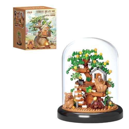 Yozelux Garten Baumhaus Bausteine Bausatz, 567 Teile Baumhaus Bausteine Set, kreativer Botanical Kollektion Bauklötze Blumenhaus Bauspielzeugset Geschenk für Erwachsene Kinder (Grün) von Yozelux