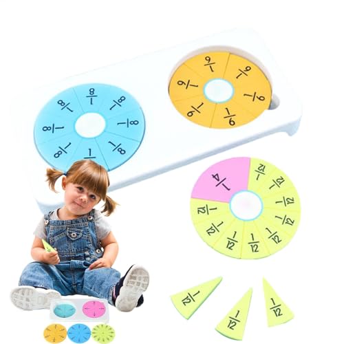 Yplkm Bruchmanipulationen, Mathematikfraktion Manipulative,Kids Math Games - Farbcodierte Lehrmittel für die Grundschule für Frühschullernfähigkeiten Yplkm Bruchmanipulationen, Mathematikfraktion Manipulative,Kids Math Games - Farbcodierte Lehrmittel für die Grundschule für Frühschullernfähigkeiten von Yplkm