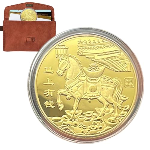 Yplkm Chinesische Gold Glücksmünze,Chinesisches Neujahr Gedenkmünze - Tragbares Sammler Souvenir für Männer Frauen Erwachsene Yplkm Chinesische Gold Glücksmünze,Chinesisches Neujahr Gedenkmünze - Tragbares Sammler Souvenir für Männer Frauen Erwachsene von Yplkm