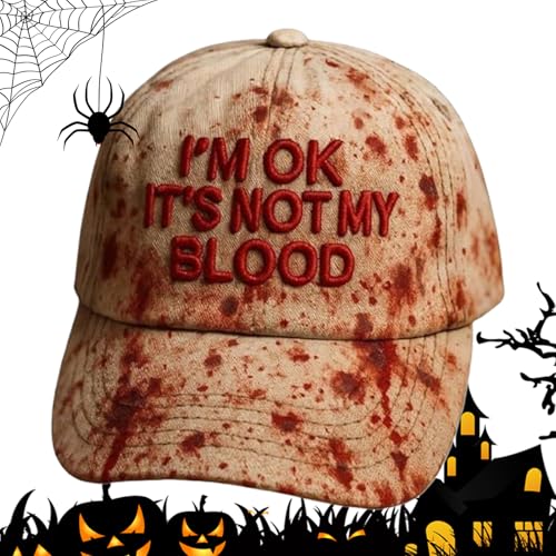Yplkm Halloween Baseball Caps Für Damen - Gruselige Halloween Deko,Horror Requisiten Für Party Nacht Cosplay Bühne von Yplkm