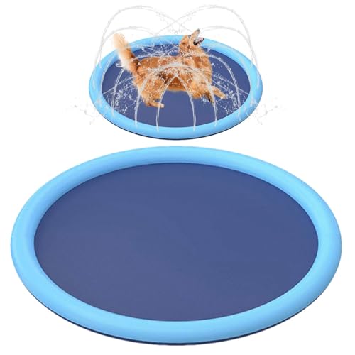 Yplkm Hundwassersprinkler, Sprinklerpad,Hinterhof Wating Pool - Verdickter und großes Pad für Rasen im Hinterhof, Sommerspielzeug, Outdoor -Spiel für Kinder und Haustiere Yplkm Hundwassersprinkler, Sprinklerpad,Hinterhof Wating Pool - Verdickter und großes Pad für Rasen im Hinterhof, Sommerspielzeug, Outdoor -Spiel für Kinder und Haustiere von Yplkm