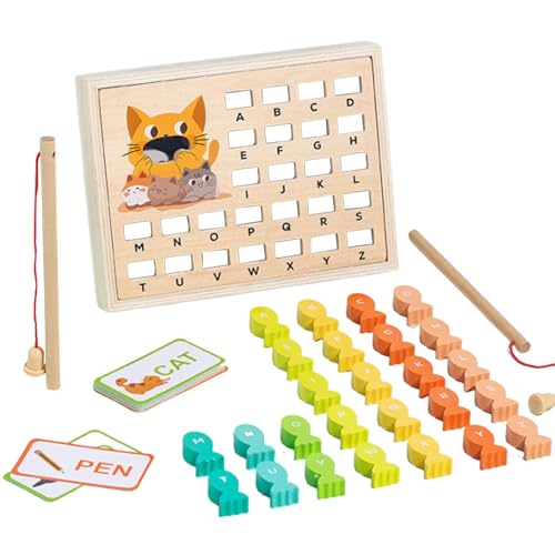 Yplkm Magnetisches Fischereispiel, Kinderfischereispiel | Holzmagnetalphabet -Lernspielzeug - Entwicklungsspielzeug, Briefe und Zahlen für verbesserte Lernfähigkeiten Yplkm Magnetisches Fischereispiel, Kinderfischereispiel | Holzmagnetalphabet -Lernspielzeug - Entwicklungsspielzeug, Briefe und Zahlen für verbesserte Lernfähigkeiten von Yplkm