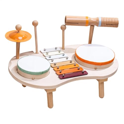 Yplkm Musical Kit, Musical Toy Instrumente | Spielzeugholztrommel Set für Kinder Instrumente | Kreatives lustiges Vorschulbildungspädagogik-Musikspielzeug für Mädchen im Alter von 1-3 Jahren Yplkm Musical Kit, Musical Toy Instrumente | Spielzeugholztrommel Set für Kinder Instrumente | Kreatives lustiges Vorschulbildungspädagogik-Musikspielzeug für Mädchen im Alter von 1-3 Jahren von Yplkm