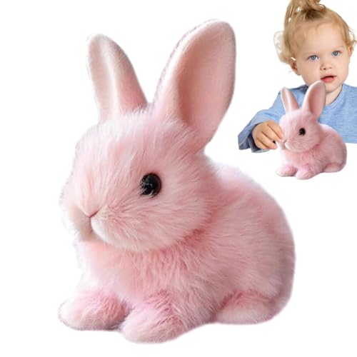 Yplkm Realistischer Plüsch, Interaktiver Plüsch Hüpfendes Kaninchen Spielzeug, Ostern Plüschhase, Hases Spielzeug Interaktive Plüschfiguren Spielzeu Für Kinder Realistisches Kaninchen, Springen von Yplkm