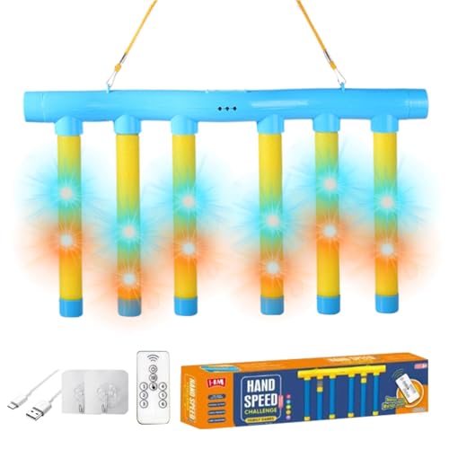 Yplkm Reflex Challenge -Spiel, Sticks -Spiel | Drop das Stick -Spiel,Handgeschwindigkeit Challenge, Kinder Erwachsene Bildungsaktivität, Reflex -Trainer, Fernbedienung, 3 einstellbare Yplkm Reflex Challenge -Spiel, Sticks -Spiel | Drop das Stick -Spiel,Handgeschwindigkeit Challenge, Kinder Erwachsene Bildungsaktivität, Reflex -Trainer, Fernbedienung, 3 einstellbare von Yplkm