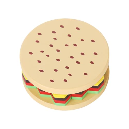 Yplkm Stapelung Hamburger Toy, Hamburger Stacker Toy, Hölzerne pädagogische Feinmotor -Spiele gefälschter Lebensmittelspielzeug, Interaktive vorgetäuschte Küchenstapelspiel für Mädchen Geburtstag Yplkm Stapelung Hamburger Toy, Hamburger Stacker Toy, Hölzerne pädagogische Feinmotor -Spiele gefälschter Lebensmittelspielzeug, Interaktive vorgetäuschte Küchenstapelspiel für Mädchen Geburtstag von Yplkm