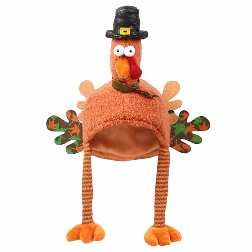 Ypser Truthahnhut für Thanksgiving Day Truthahn Kostüm Partyzubehör Rollenspiel Karneval Cosplay, Schwarzer Hut, Black Hat von Ypser