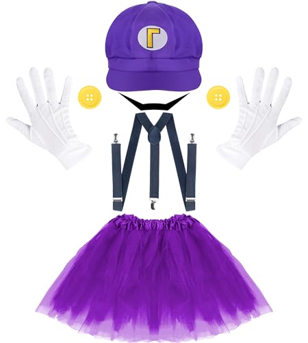 6 oder 8-teiliges Kostüm-Zubehör für Halloween, Cosplay, einschließlich Hüte, Tüllröcke, Knopf-Hosenträger, Handschuhe und Bart 6 oder 8-teiliges Kostüm-Zubehör für Halloween, Cosplay, einschließlich Hüte, Tüllröcke, Knopf-Hosenträger, Handschuhe und Bart von Yreird