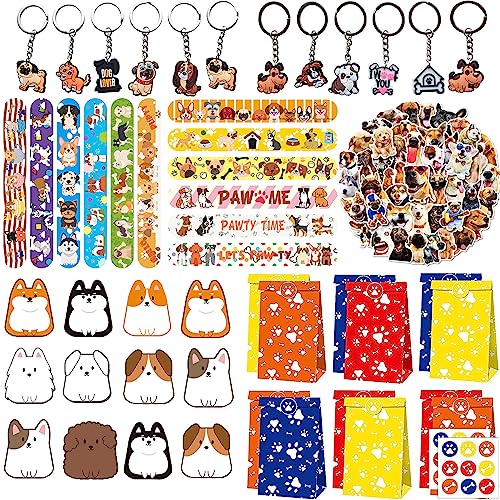 116 PCS Puppy Dog Party Favors, Dog Paw Party Birthday Supplies Include Goodie Bags, Slap Bracelets, Keychain, Stickers and Button Badges for Kids Pet Theme Decorations Pinata Fillers Treat Gift 116 PCS Puppy Dog Party Favors, Dog Paw Party Birthday Supplies Include Goodie Bags, Slap Bracelets, Keychain, Stickers and Button Badges for Kids Pet Theme Decorations Pinata Fillers Treat Gift von Yrmysrx