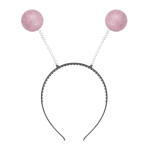 Yruioon Glitzer Alien Haarreif mit 2 runden schwingenden Bällen Kopfschmuck Glitzer Disco Bälle Kugeln Accessoire Deko für Damen Herren Kinder Fasching Mottoparty Rosa Einheitsgröße Yruioon Glitzer Alien Haarreif mit 2 runden schwingenden Bällen Kopfschmuck Glitzer Disco Bälle Kugeln Accessoire Deko für Damen Herren Kinder Fasching Mottoparty Rosa Einheitsgröße von Yruioon