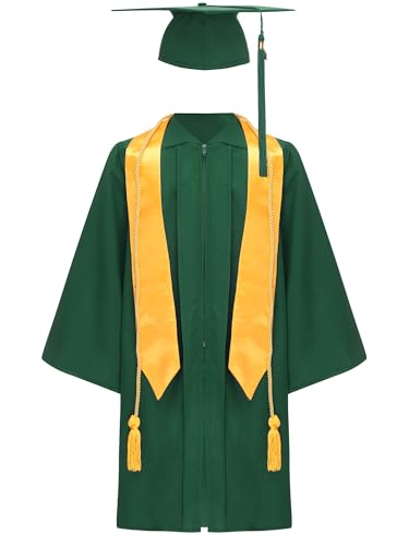 Yruioon Kinder Abschluss Talar Jungen Mädchen Akademischer Robe Umhang Cape mit Quasten Doktorhut Vorschule Abschlussfeier Yruioon Kinder Abschluss Talar Jungen Mädchen Akademischer Robe Umhang Cape mit Quasten Doktorhut Vorschule Abschlussfeier von Yruioon