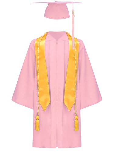 Yruioon Kinder Abschluss Talar Jungen Mädchen Akademischer Robe Umhang Cape mit Quasten Doktorhut Vorschule Abschlussfeier Yruioon Kinder Abschluss Talar Jungen Mädchen Akademischer Robe Umhang Cape mit Quasten Doktorhut Vorschule Abschlussfeier von Yruioon