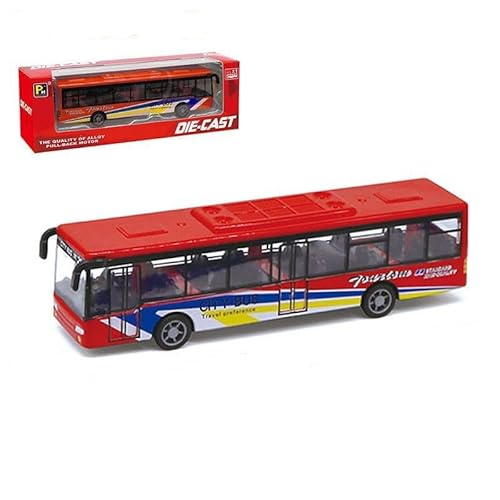 YskerrigToy Bus Spielzeug, Spielzeugauto Mini Bus Auto Zurückziehen Pull Back Spielzeugautos Stadtbus Spielzeugauto Friction Autos BusModell für Jungen Mädchen Geburtstags Geschenke(Rot) von YskerrigToy