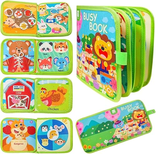 YskerrigToy Montessori Spielzeug ab 1-5 Jahre, Quiet Book mit Bauernhof Thema, Montessori Busy Book für Kleinkinder, Busy Book für Autofahrten, Geschenk Spielzeug ab 1 2 3 4 Jahre Mädchen Junge YskerrigToy Montessori Spielzeug ab 1-5 Jahre, Quiet Book mit Bauernhof Thema, Montessori Busy Book für Kleinkinder, Busy Book für Autofahrten, Geschenk Spielzeug ab 1 2 3 4 Jahre Mädchen Junge von YskerrigToy