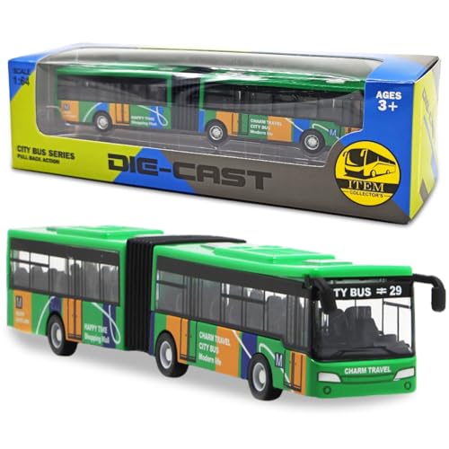 YskerrigToy Spielzeugauto, Mini Bus Auto Zurückziehen Spielzeugauto Bus Modell Mini Spielzeug Auto Buses Spielzeug Trägheits Spielzeugs Fahrzeug Lernspiel Geburtstag Geschenk für Kinder(Grün) von YskerrigToy