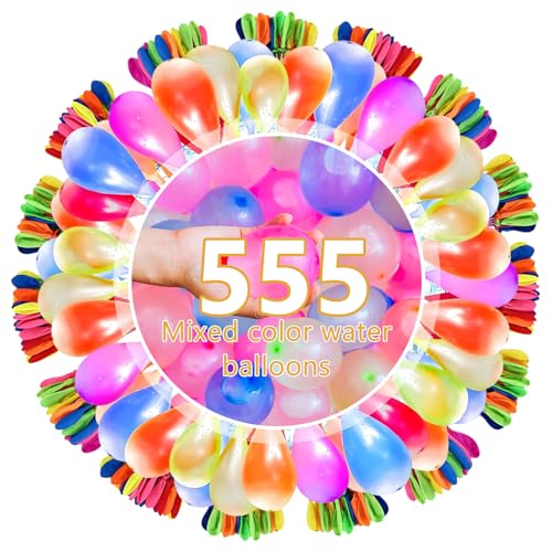 555 Stück Wasserbomben Selbstschließen,Bunt Wasserballons mit Wasserhahn Anschluss,Wasser Luftballons Sekunden Schnellfüller Set,Für Poolparty,Strand Party,Sommer Wasserschlachten 555 Stück Wasserbomben Selbstschließen,Bunt Wasserballons mit Wasserhahn Anschluss,Wasser Luftballons Sekunden Schnellfüller Set,Für Poolparty,Strand Party,Sommer Wasserschlachten von Ysneybbh