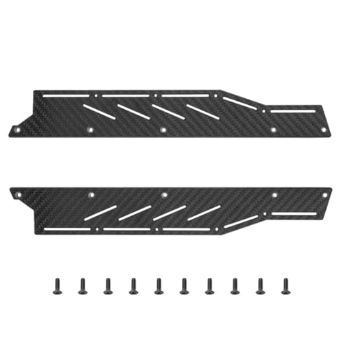 Yssevlon Kohlefaser-RC-Car-Seitenplattenschutz, Fußpedal-Seitenschweller-Set für ARRMA F1 Limitless 1/7 Ersatzteile von Yssevlon