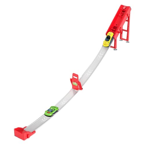 Kleinkind-Autorampe | Lernspielzeug für Autorennen | Kleinkind-Autobahnrampe, Katapultbahnspielzeug mit 2 Miniautos für unterhaltsames Lernen, interaktive Rennautobahn, für Kinderpartys von Ysvnlmjy