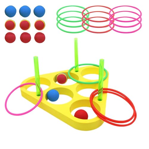 Pool-Ring-Spiel | Kinderbeckenspiele | Schwimmbadspiele, Kinderpartyspiele, Poolpartyspielzeug mit Bällen und Ringen, Poolspielzeug für Kinder, schwimmend, farbenfroh, lustig und wassersicher von Ysvnlmjy