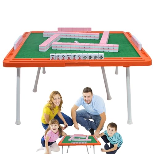 Ysvnlmjy Reise- -Mahjong-Set, Reise-Mahjong-Set,Tragbares Minispielset Glattpolieren - Stabiles Reise-Mahjong-Set mit Tischbeinen, kompakt für die Freizeit mit der Familie von Ysvnlmjy