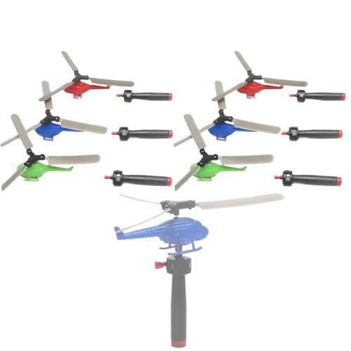 Ysvnlmjy Zugschnur-Helikopter-Spielzeug, Hand-Helikopter-Spinner - 6 Stück kreativer Propeller für Kinder, Fliegender Spin-Copter | Lustiges Lern- und Lernspielzeug, fliegendes Spielzeug mit von Ysvnlmjy