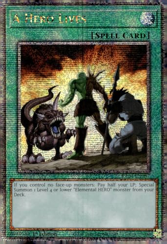 A Hero Lives (Quarter Century Secret Rare) – RA04-EN087 – Quarter Century Secret Rare – 1. Auflage von Yu-Gi-Oh!