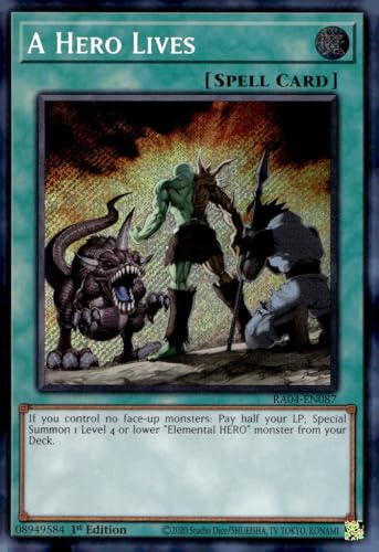 A Hero Lives (Secret Rare) - RA04-EN087 - Secret Rare - 1. Auflage von Yu-Gi-Oh!