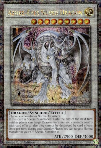Azure-Eyes Silver Dragon (Quarter Century Secret Rare) – RA04-EN208 – Quarter Century Secret Rare – 1. Auflage von Yu-Gi-Oh!