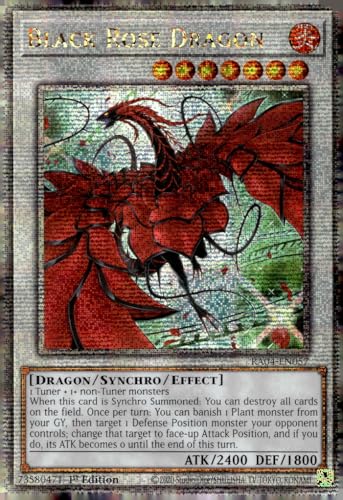 Black Rose Dragon (Alternative Kunst) (Quarter Century Secret Rare) – RA04-EN057 – Quarter Century Secret Rare – 1. Auflage von Yu-Gi-Oh!