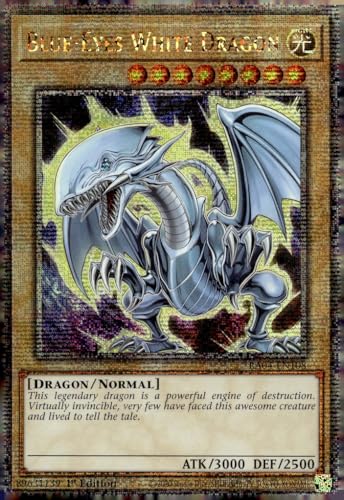 Blue-Eyes White Dragon (7. Kunst) (Quarter Century Secret Rare) – RA04-EN108 – Quarter Century Secret Rare – 1. Auflage von Yu-Gi-Oh!