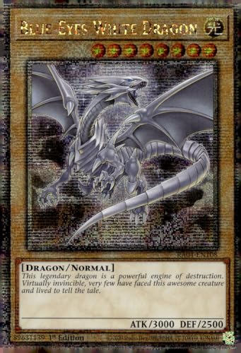Blue-Eyes White Dragon (8th Art) (Quarter Century Secret Rare) – RA04-EN108 – Quarter Century Secret Rare – 1. Auflage von YU-GI-OH!