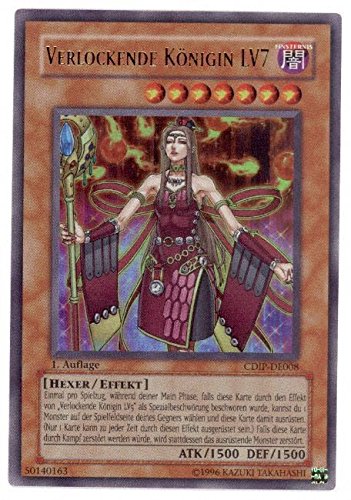 CDIP-DE008 Verlockende Königin LV7 1. Auflage im Set mit original Gwindi Kartenschutzhülle CDIP-DE008 Verlockende Königin LV7 1. Auflage im Set mit original Gwindi Kartenschutzhülle von Yu-Gi-Oh!