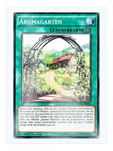 CORE-DE062 Aromagarten 1. Auflage im Set mit original Gwindi Kartenschutzhülle CORE-DE062 Aromagarten 1. Auflage im Set mit original Gwindi Kartenschutzhülle von Yu-Gi-Oh!