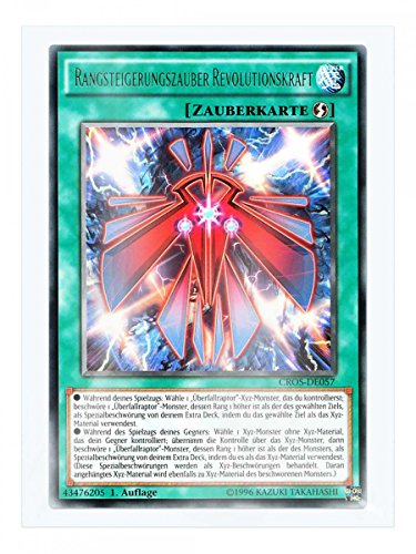 CROS-DE057 Rangsteigerungszauber Revolutionskraft 1. Auflage im Set mit original Gwindi Kartenschutzhülle von Yu-Gi-Oh!