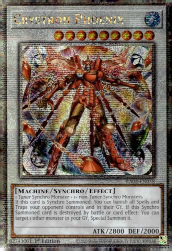Crystron Phoenix (Quarter Century Secret Rare) – RA04-EN058 – Quarter Century Secret Rare – 1. Auflage von Yu-Gi-Oh!