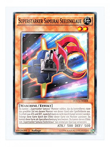 DOCS-DE008 Superstarker Samurai Seelenklaue 1. Auflage im Set mit original Gwindi Kartenschutzhülle DOCS-DE008 Superstarker Samurai Seelenklaue 1. Auflage im Set mit original Gwindi Kartenschutzhülle von Yu-Gi-Oh!