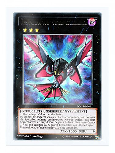 DOCS-DE051 Überfallraptor - Unterweltleradler 1. Auflage im Set mit original Gwindi Kartenschutzhülle von Yu-Gi-Oh!