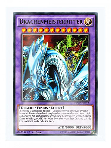 DPRP-DE012 Drachenmeisterritter 1. Auflage im Set mit original Gwindi Kartenschutzhülle von Yu-Gi-Oh!