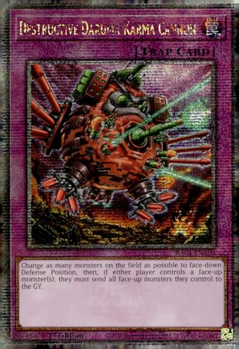 Destructive Daruma Karma Cannon (Quarter Century Secret Rare) – RA04-EN103 – Quarter Century Secret Rare – 1. Auflage von Yu-Gi-Oh!