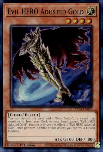 Evil Hero Adusted Gold - RA04-EN029 - Super Rare - 1. Auflage von Yu-Gi-Oh!