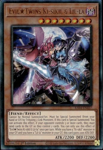 EvilTwins Ki-sikil & Lil-la (Ultimate Rare) – RA04-EN037 – Ultimate Rare – 1. Auflage von YU-GI-OH!