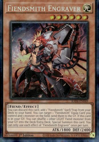 Fiendsmith Engraver (CR) – RA04-EN049 – Seltene Sammlerfigur – 1. Auflage von Yu-Gi-Oh!