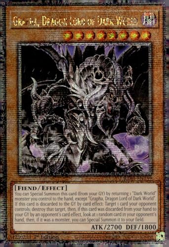 Grapha, Dragon Lord of Dark World (Quarter Century Secret Rare) – RA04-EN159 – Quarter Century Secret Rare – 1. Auflage von Yu-Gi-Oh!